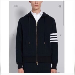 NAVY WAFFLE RAGLAN SLEEVE 4-BAR HOODIE